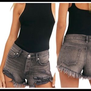 Free People Loving Good Vibrations denim shorts